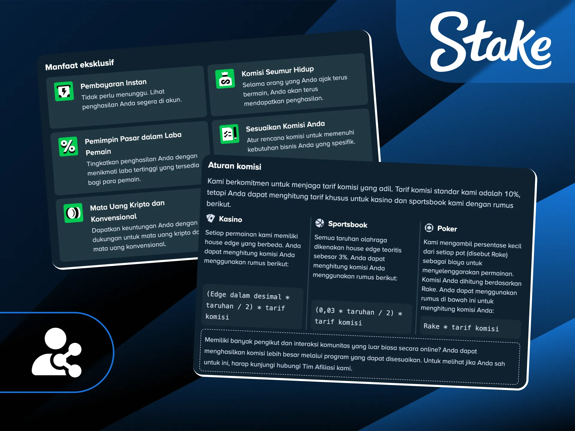Temukan berbagai keuntungan utama saat menjadi mitra resmi dalam Program Afiliasi Stake Indonesia.