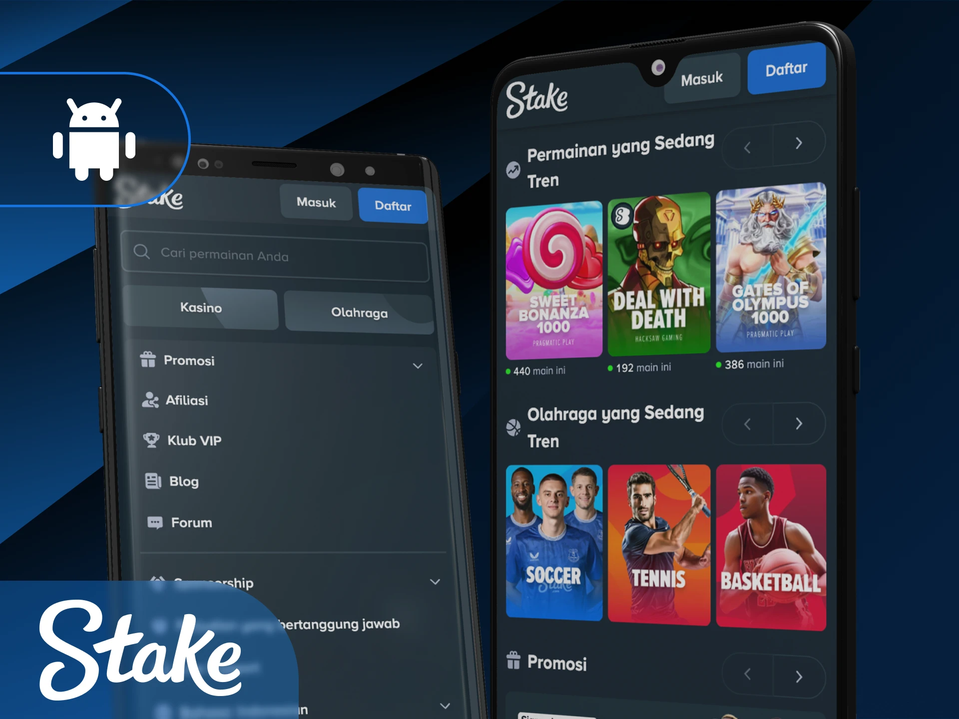 Periksa syarat minimum sistem Android agar Stake App berjalan dengan lancar.