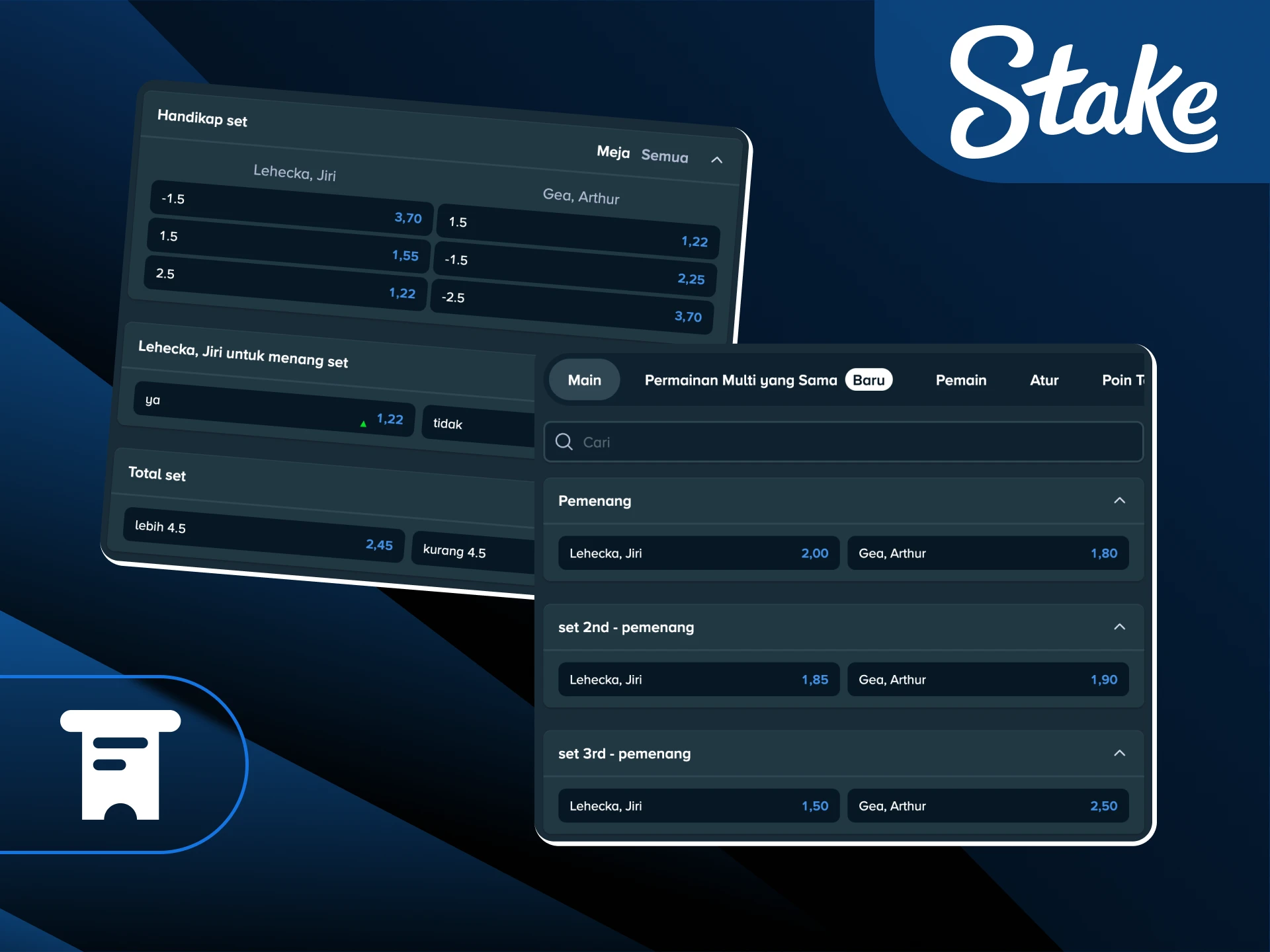Jelajahi beragam jenis taruhan populer yang tersedia untuk memaksimalkan peluang di Stake Indonesia.