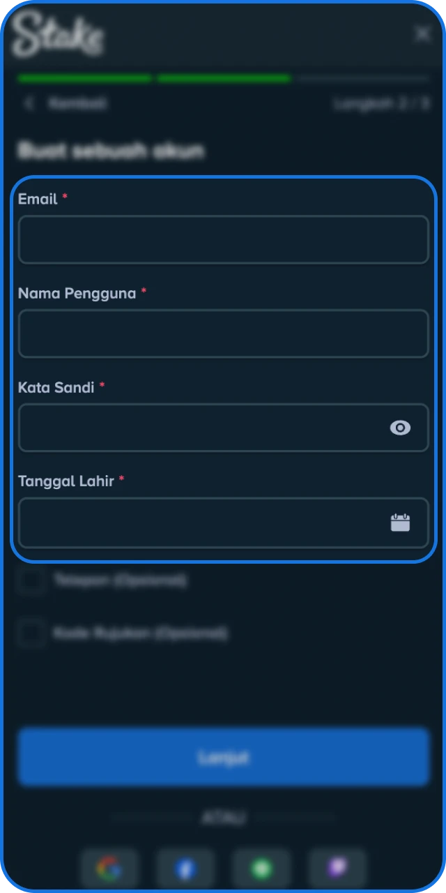 Segera buat akun baru untuk mengakses seluruh pasar Esports di Stake Indonesia.