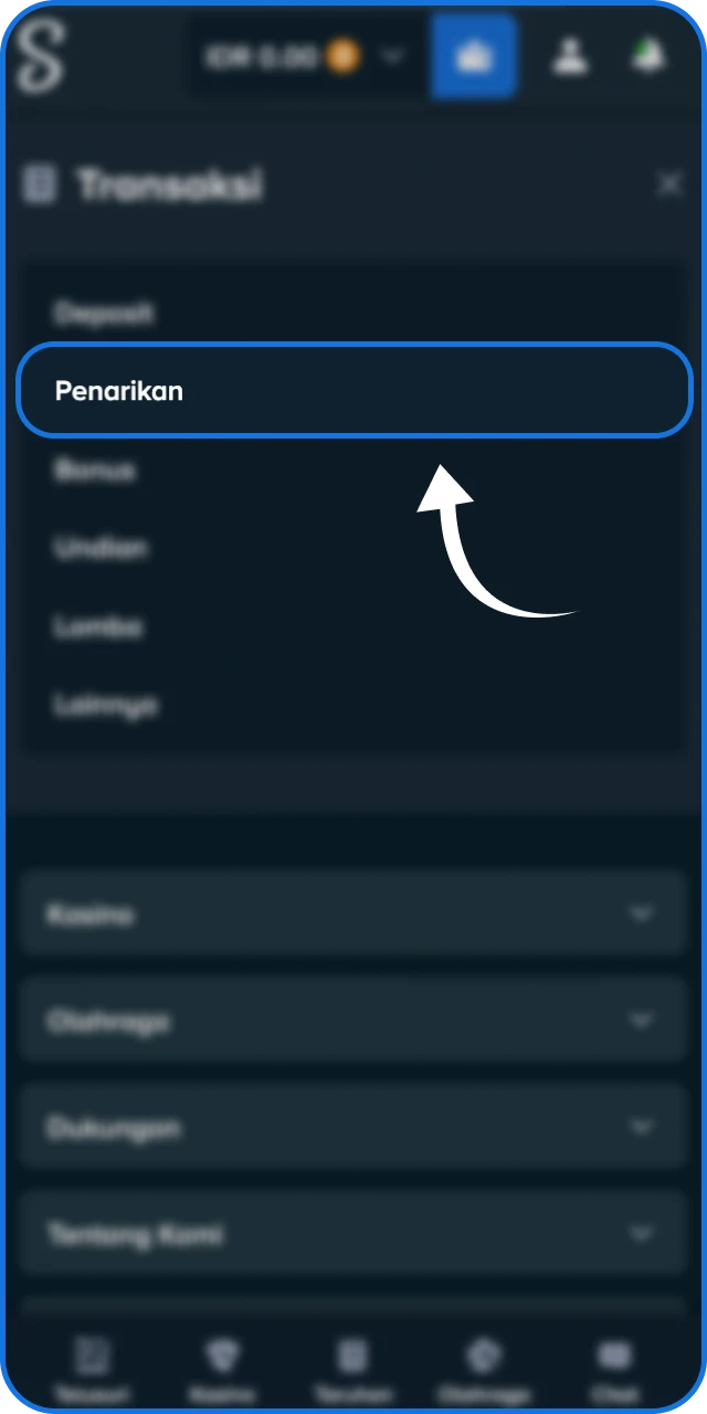 Pantau status pengiriman dana Anda secara real-time melalui dasbor Stake Indonesia.