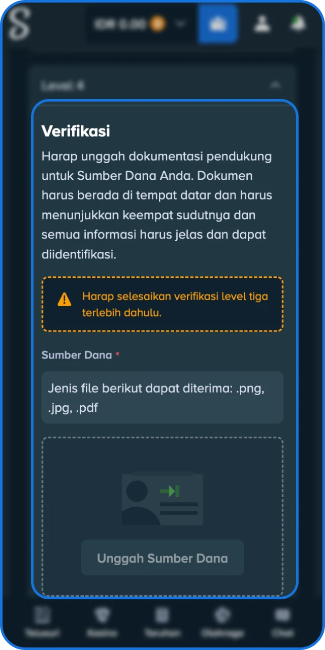Daftarkan metode pembayaran yang akan Anda gunakan untuk transaksi di Stake Indonesia.